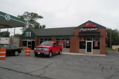 Pizza Hut and Bassetts Market Convenience Store During Construction